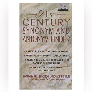 Synonym and Antonym Finder Book, 21st Century